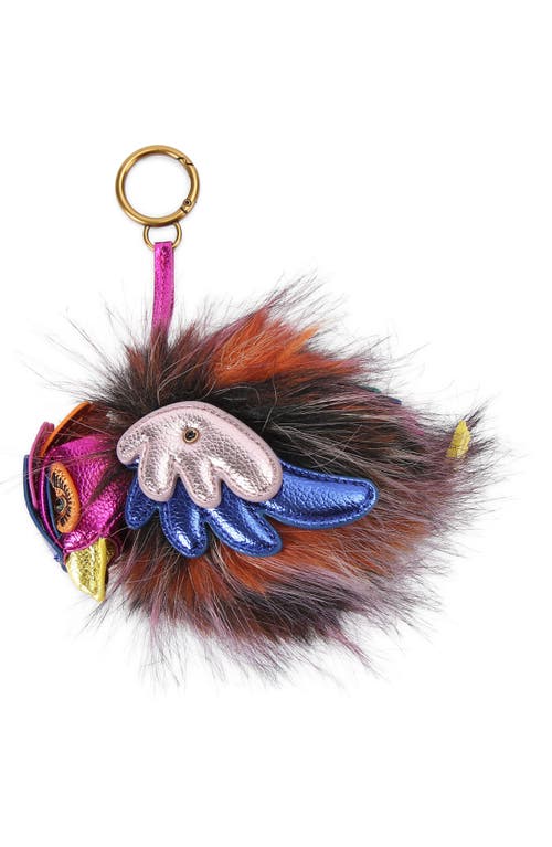 Kurt Geiger London Pompom Bird Bag Charm In Multi