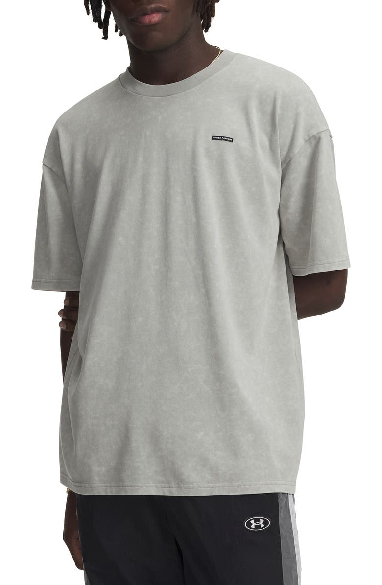 Under Armour UA Logo Patch Oversize T-Shirt, Main, color, Titanium