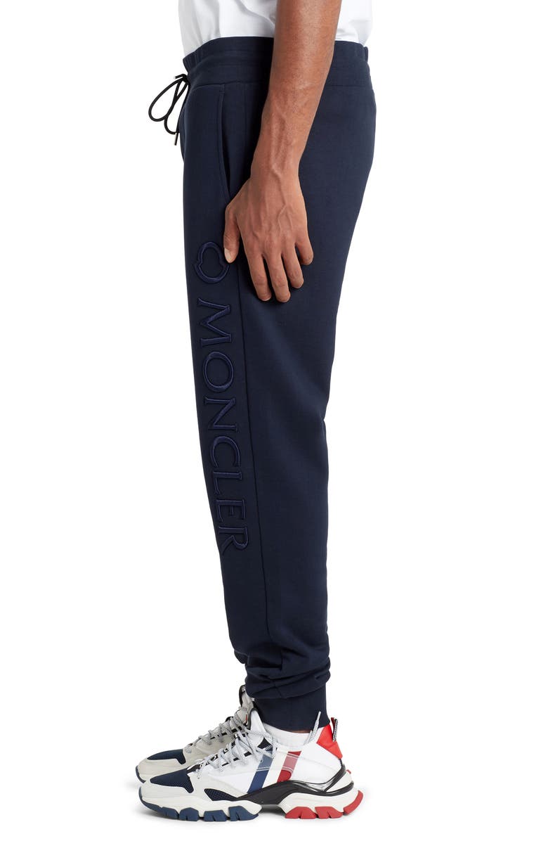 Moncler Logo Embroidered Cotton Joggers, Alternate, color, 