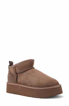 Australia Luxe Collective Cosy Ultra Short Genuine Shearling Platform Bootie