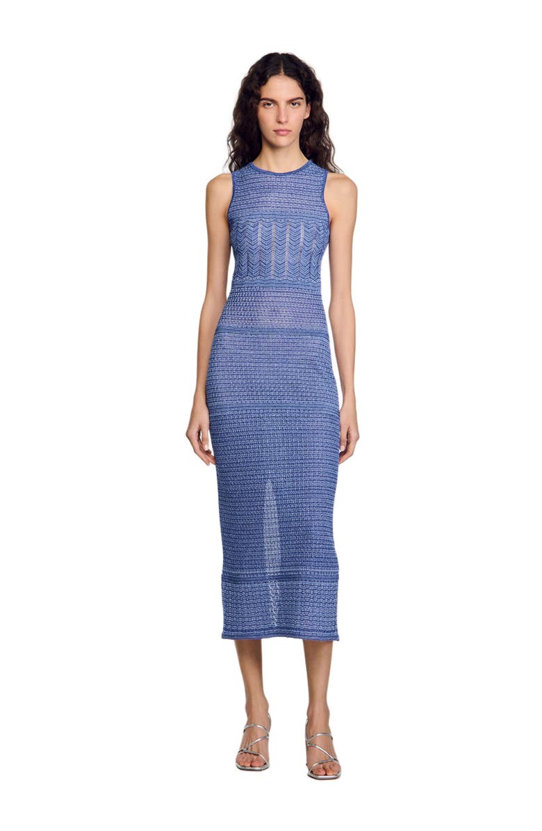 SANDRO Knit midi dress, Alternate, color,