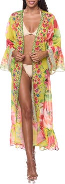 RANEES Floral Ruffle Duster