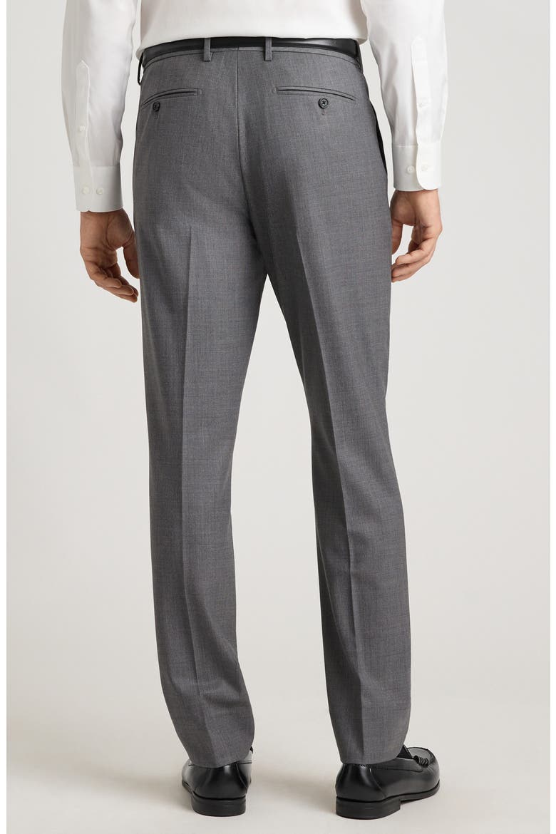 Weekday Warrior Slim Fit Flat Front Stretch Wool Dress Pants, Alternate, color, MEDIUM GREY TWILL