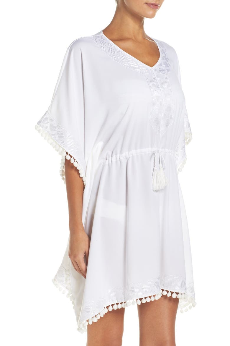 UPF 50 Tunic Cover-Up, Alternate, color, WHITE/ WHITE