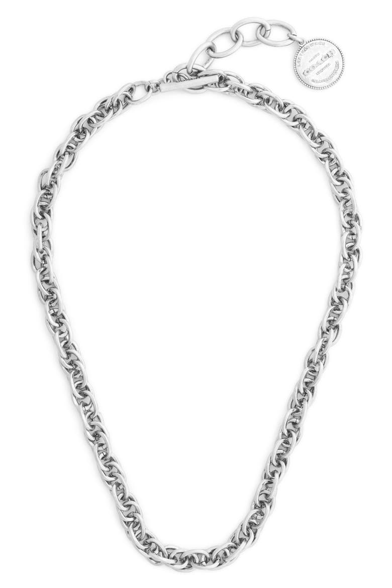 Heritage Twist Link Chain Necklace, Alternate, color, SILVER