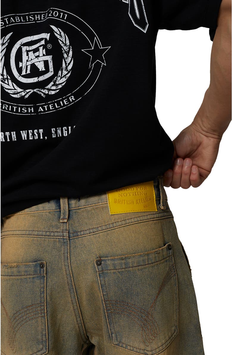 Good For Nothing Straight Leg Double Knee Jeans, Alternate, color, Blue