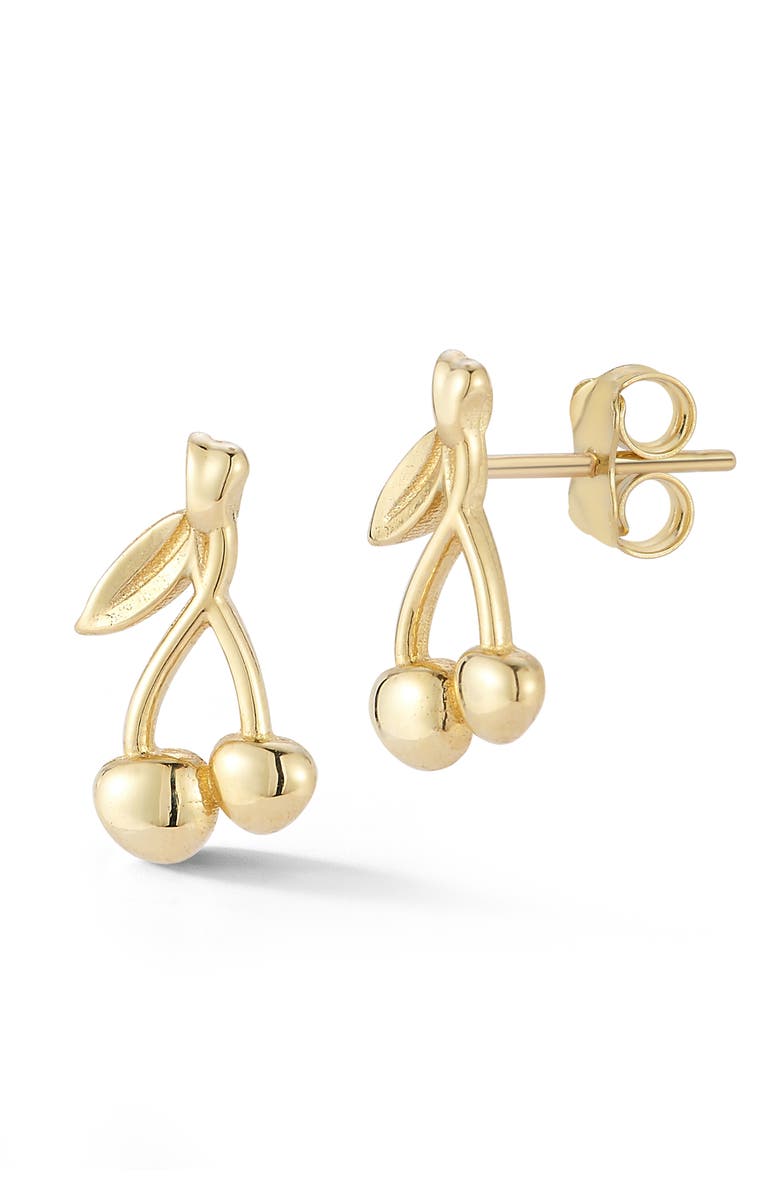 Ember Fine Jewelry Cherry Stud Earrings, Main, color, Gold