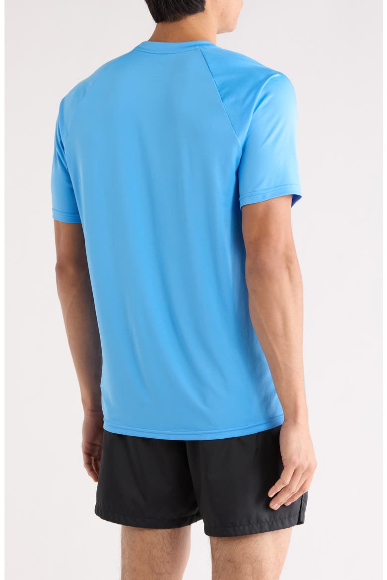 Short Sleeve Hydroguard Swim Shirt, Alternate, color, BLUE