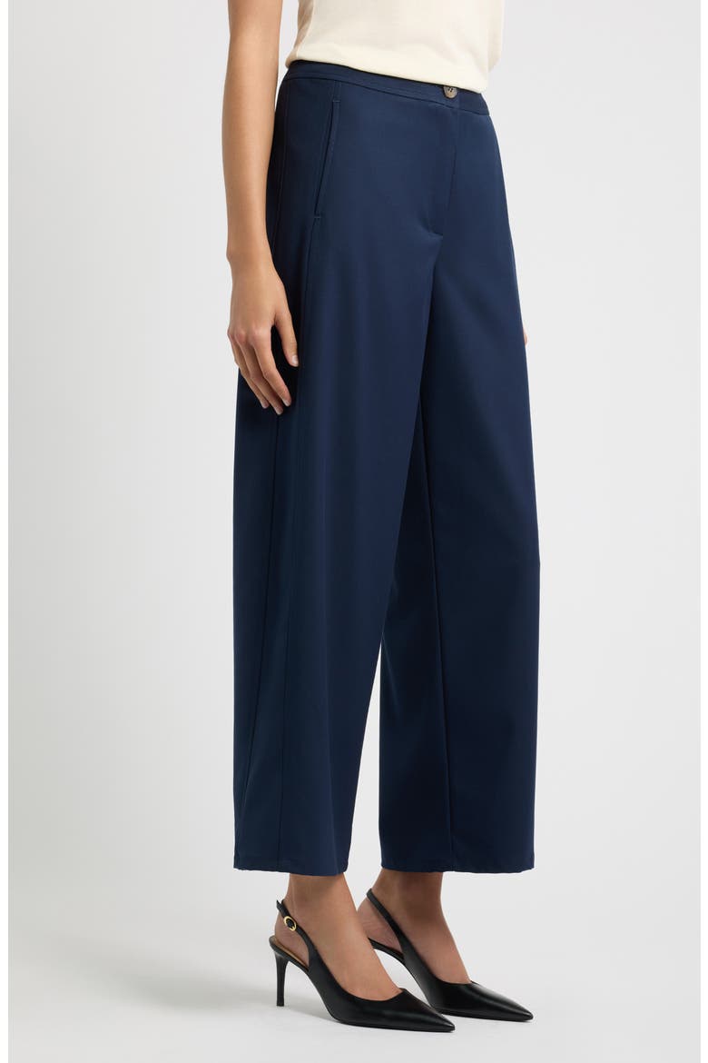 Virgola Wide Leg Career Pants, Alternate, color, NAVY