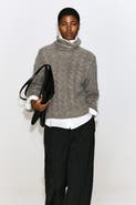 COS Cable-knit Brushed Pure Cashmere Sweater