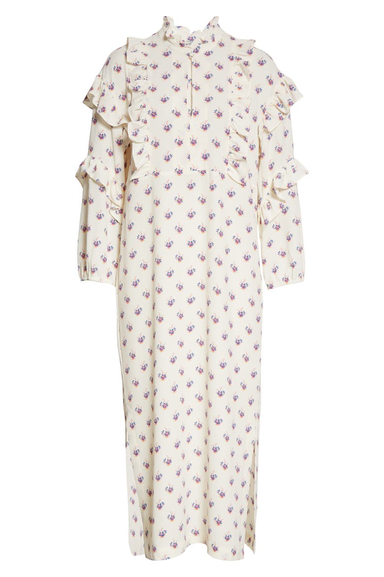 Ahadi Floral Long Sleeve Midi Dress, Alternate, color, FANNIK FLOWER