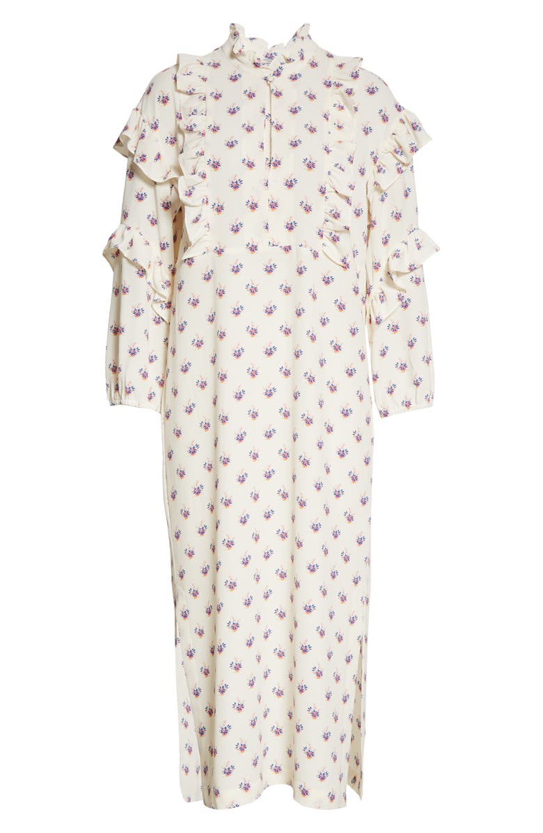 Baum und Pferdgarten Ahadi Floral Long Sleeve Midi Dress, Alternate, color, 