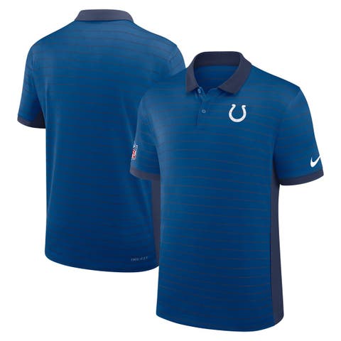 Men's Nike Royal Indianapolis Colts Sideline Victory Stripe Performance Polo