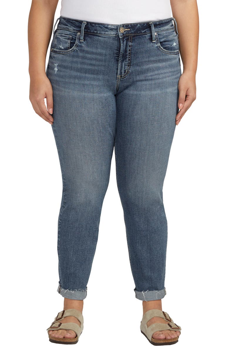 Silver Jeans Co. Mid Rise Boyfriend Jeans, Main, color,