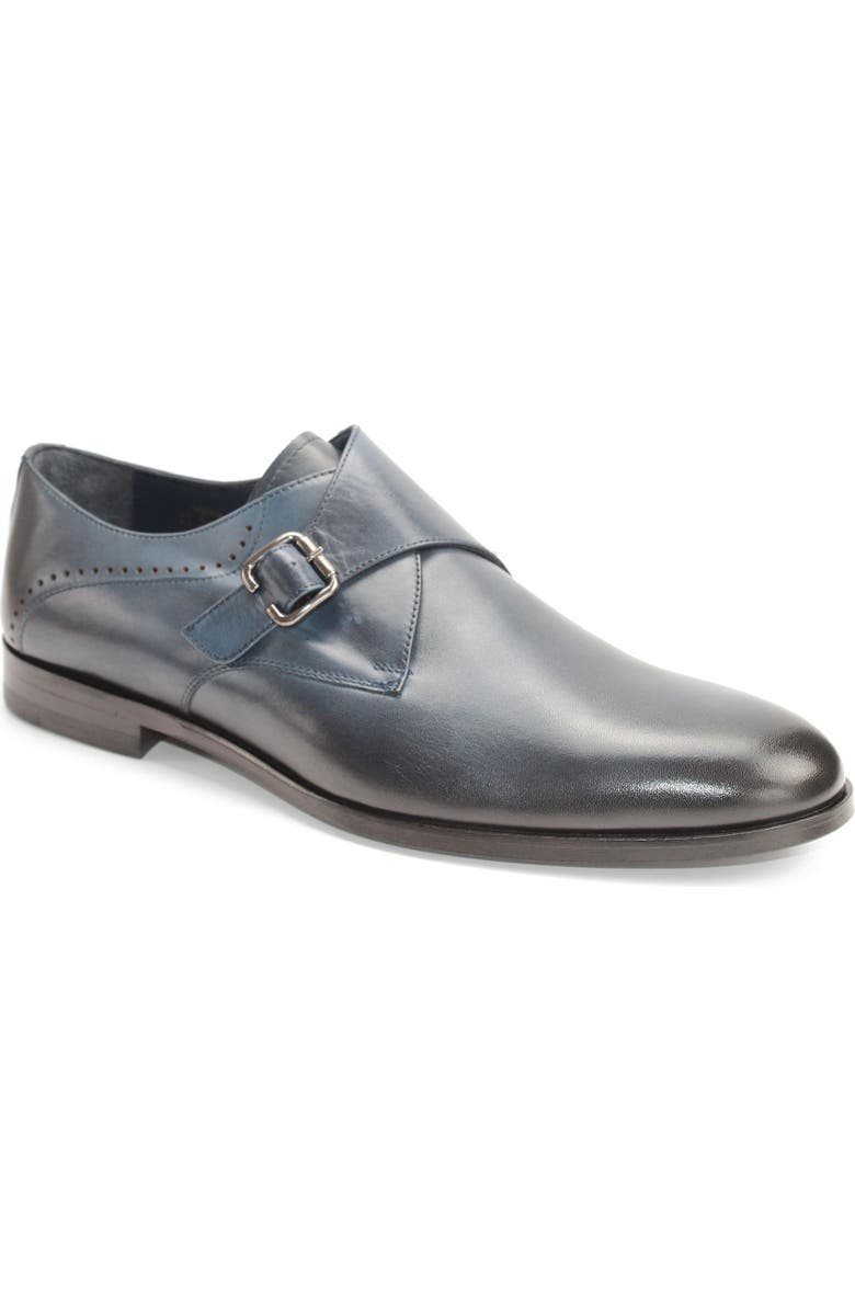 VELLAPAIS Denver Monk Shoe, Main, color, Navy Blue