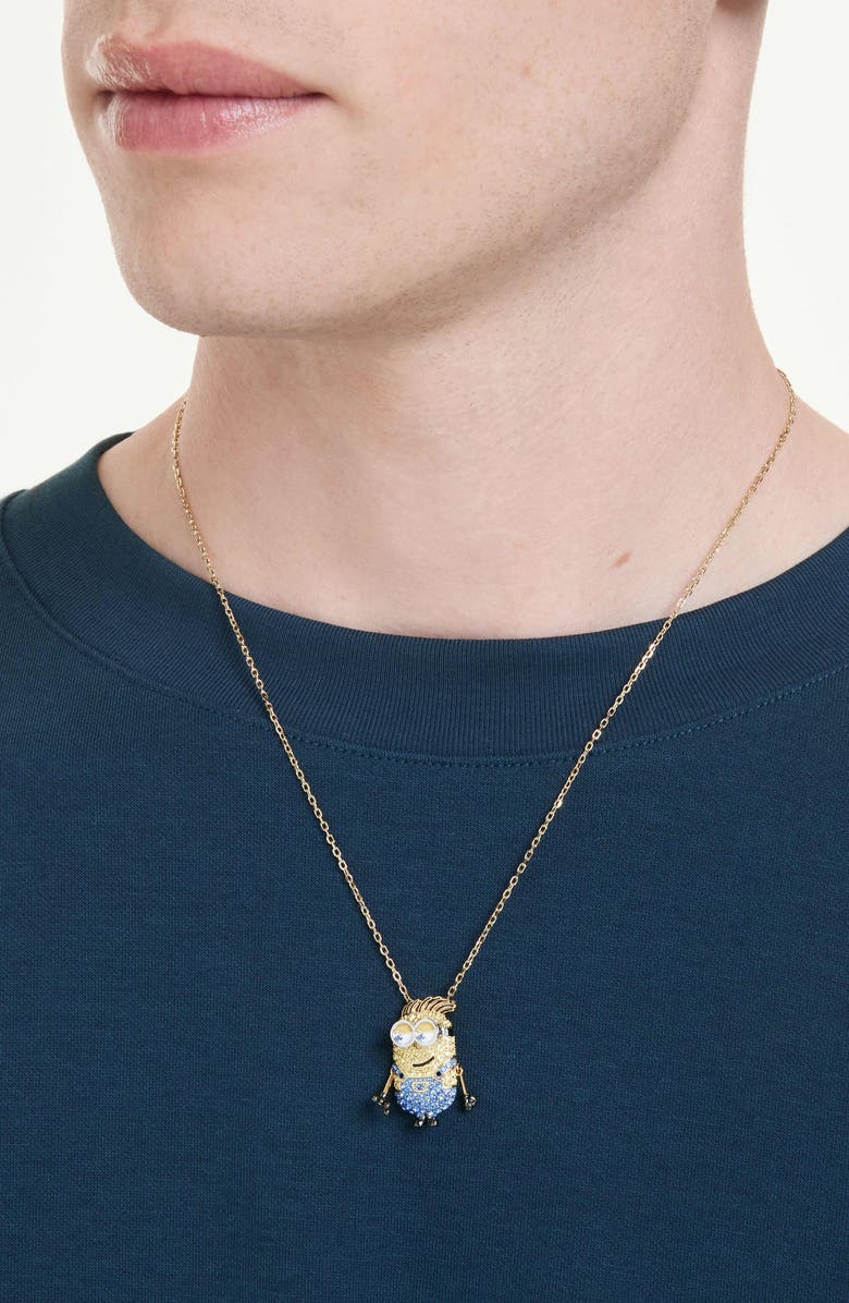 Swarovski Set of 2 Minion Best Friend Necklaces, Alternate, color, Gold/ Multi