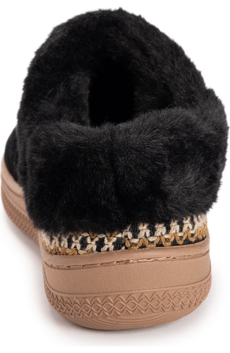 MUK LUKS Charlee Faux Fur Clog Slipper, Alternate, color, Black