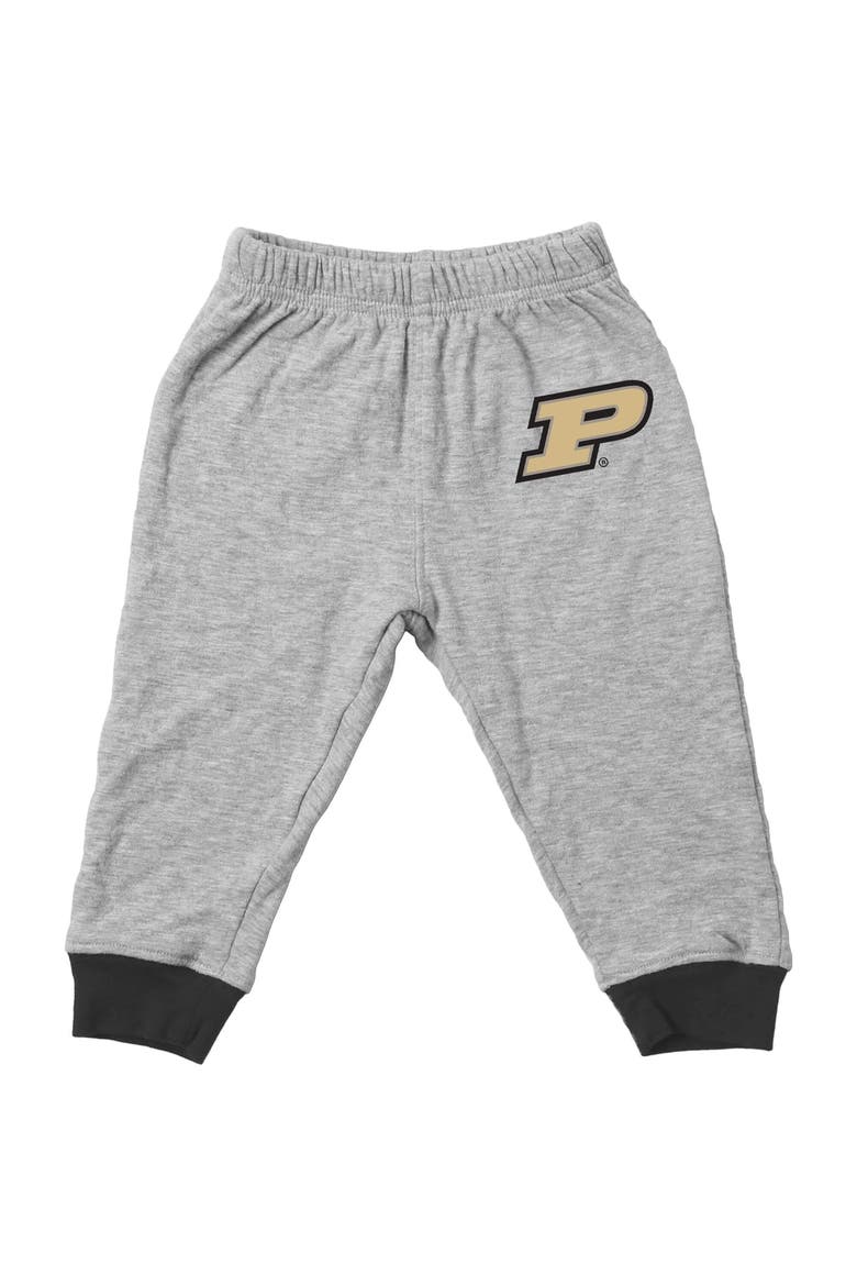 Infant Wes & Willy  Heather Gray Purdue Boilermakers Jie Jie Hopper Set, Alternate, color, Heather Gray