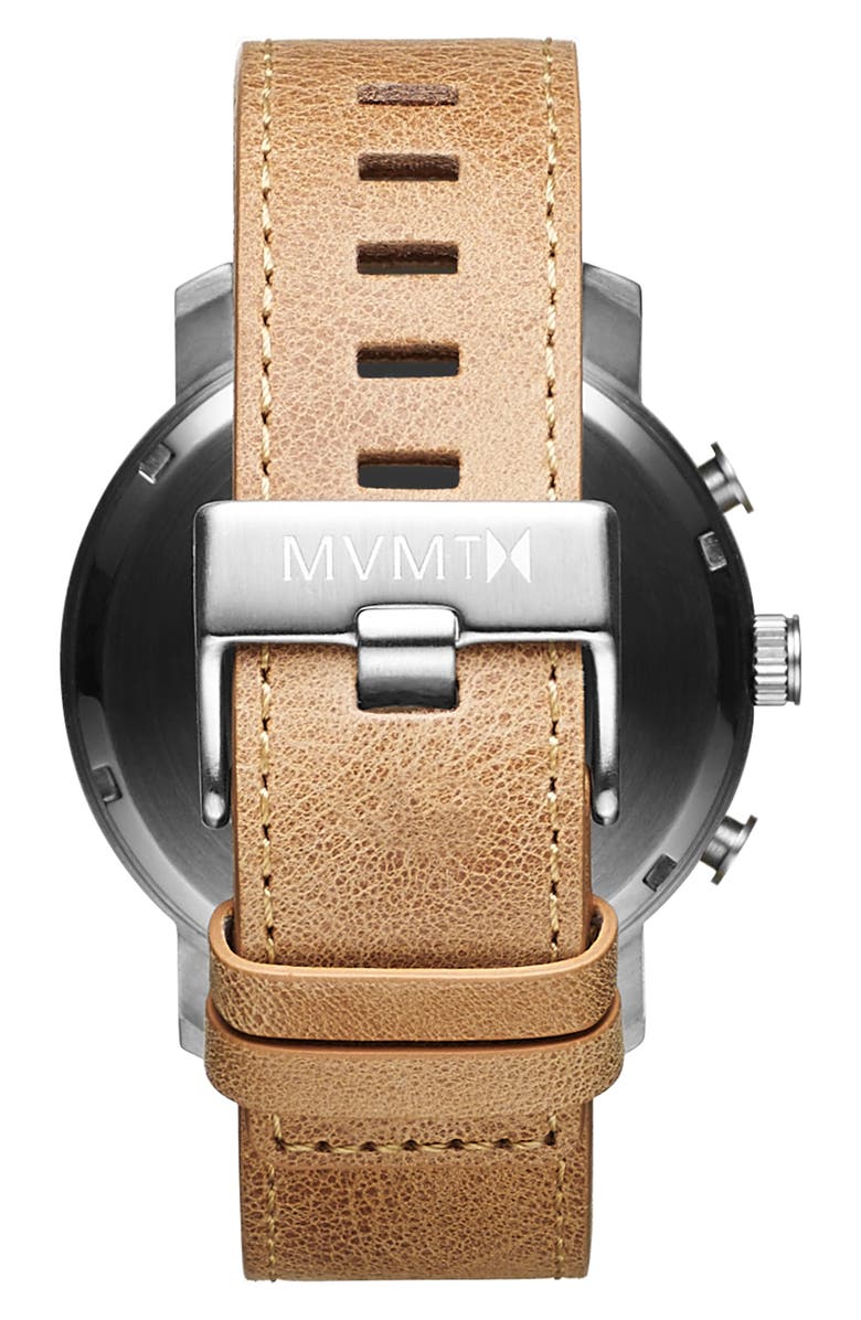 MVMT WATCHES MVMT Chronograph Leather Strap Watch, 45mm, Alternate, color, 