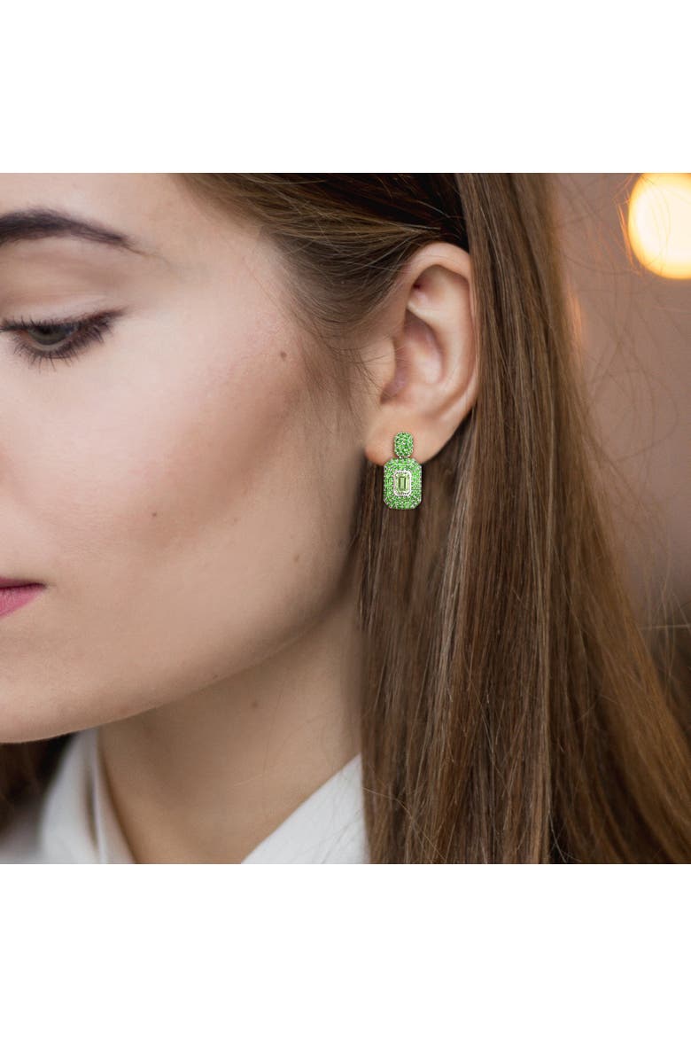 Quartz & Tsavorite Cluster Earrings 14k, Alternate, color, Green Quartz