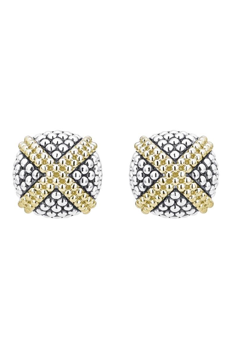 Signature Caviar Large Domed X Stud Earrings video