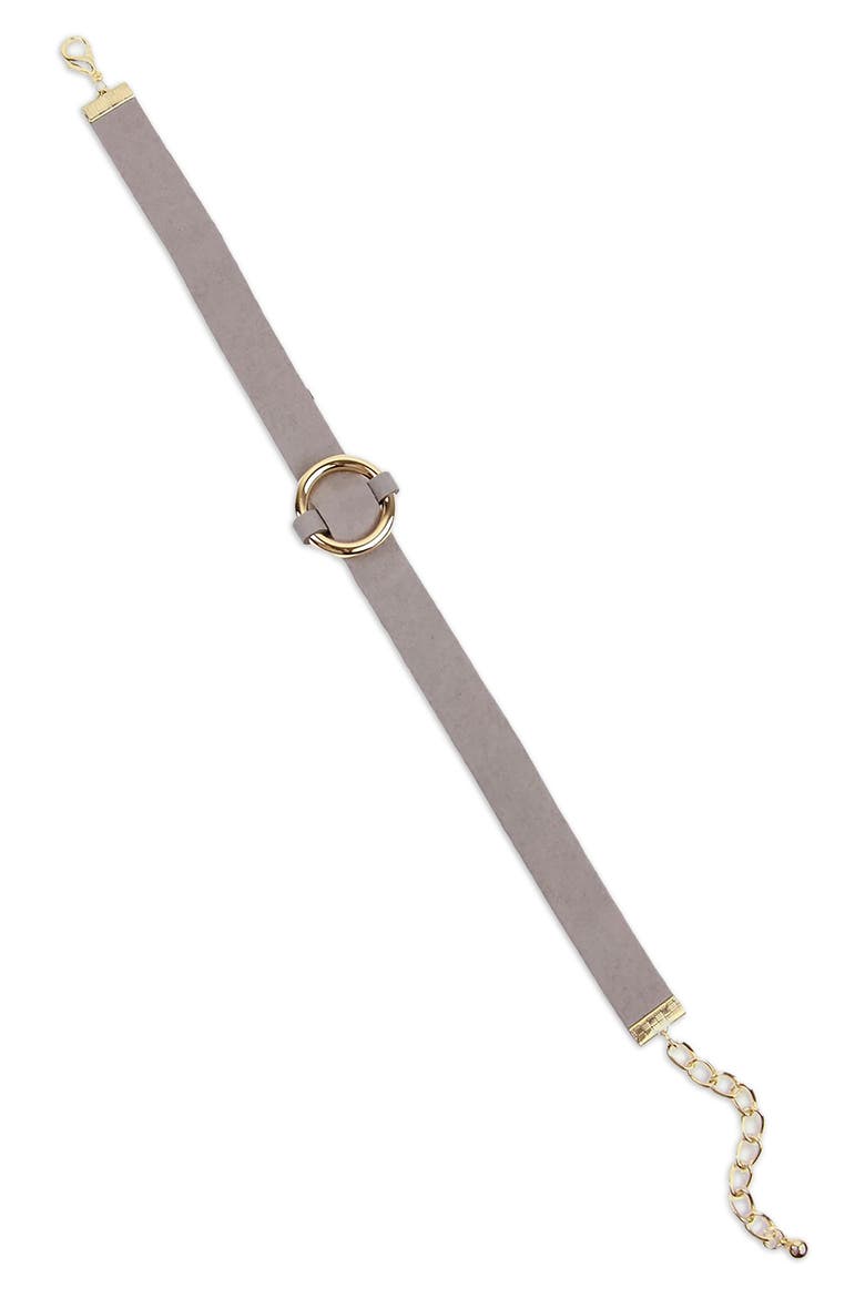 O-Ring Choker Necklace, Alternate, color, GREY