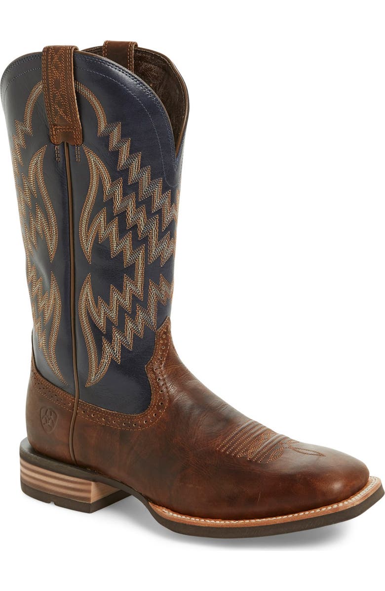 Ariat 'Tycoon' Nine-Row Stitch Cowboy Boot, Main, color, Brown
