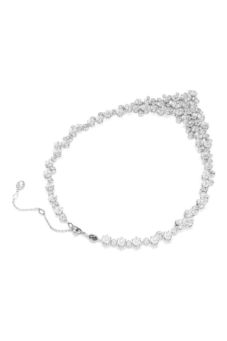 Constella Crystal Necklace, Alternate, color, WHITE/ SILVER