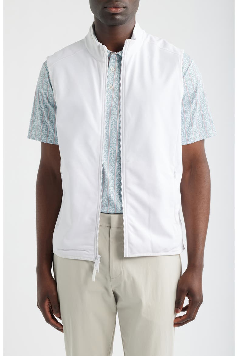 Double Knit Tech Golf Vest, Main, color, SNOW