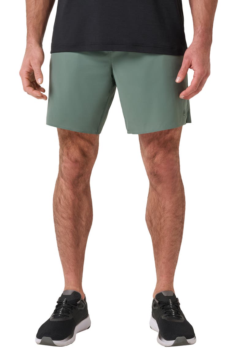 Court Ready Active E-Waist Shorts, Main, color, BALSAM GREEN
