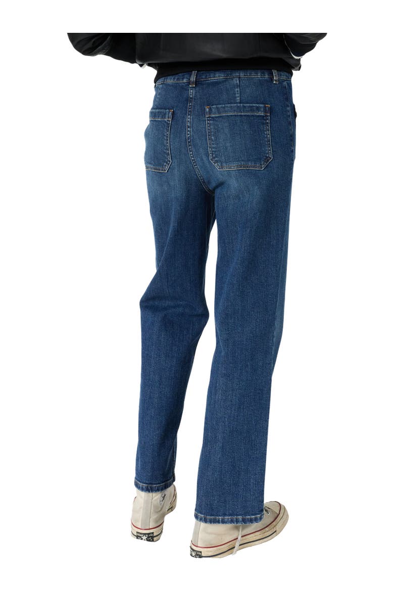 Arlina Monogram Pocket Detail Jeans, Alternate, color, Jeans