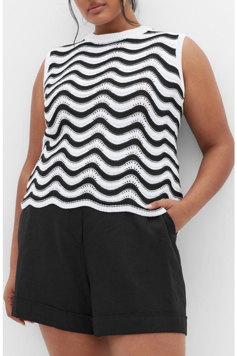 Cornelia Wave Openwork Top, Main, color, WAVE