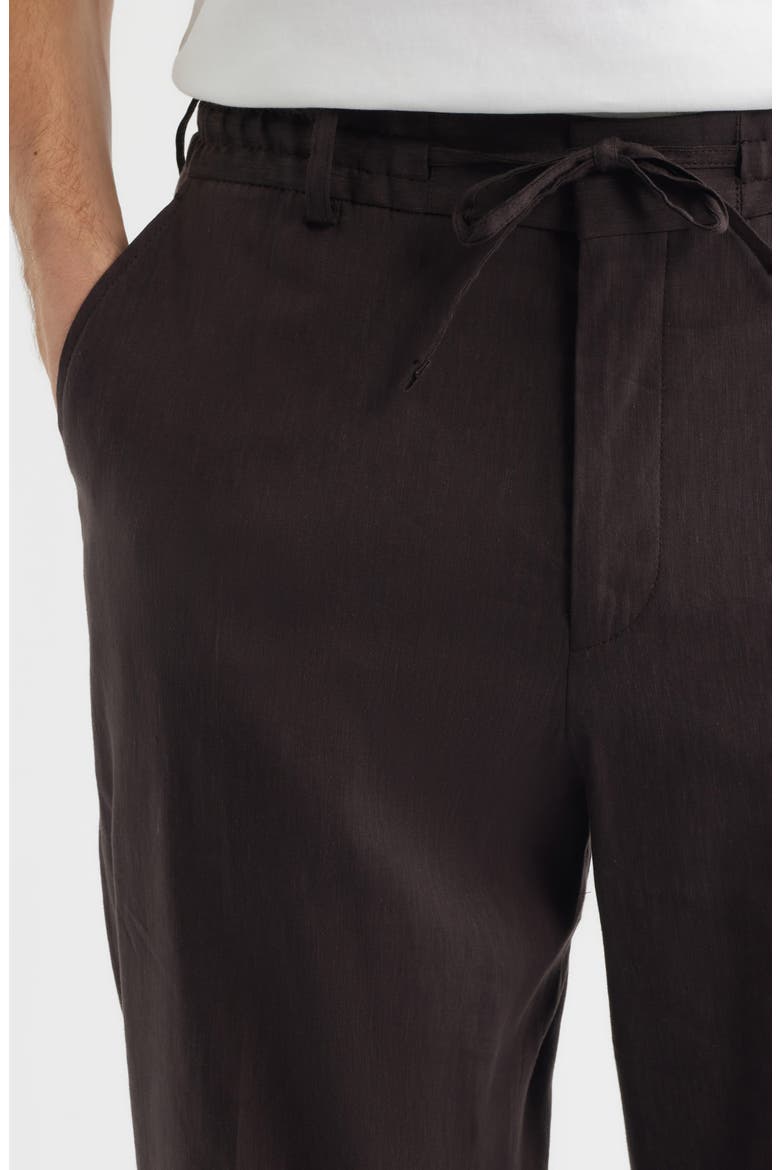Perin Drawstring Pants, Alternate, color, DARK BROWN