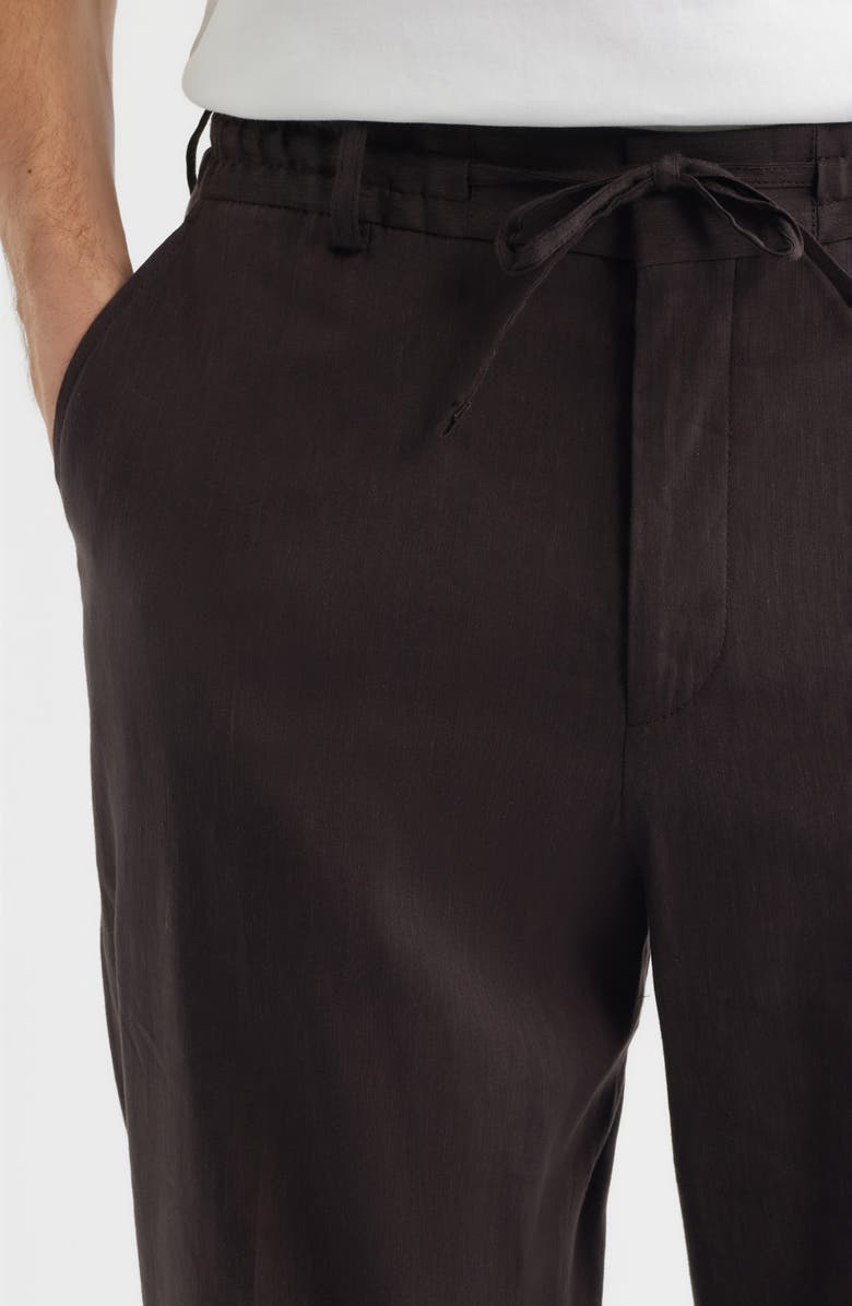 BOSS Perin Drawstring Pants, Alternate, color, Dark Brown