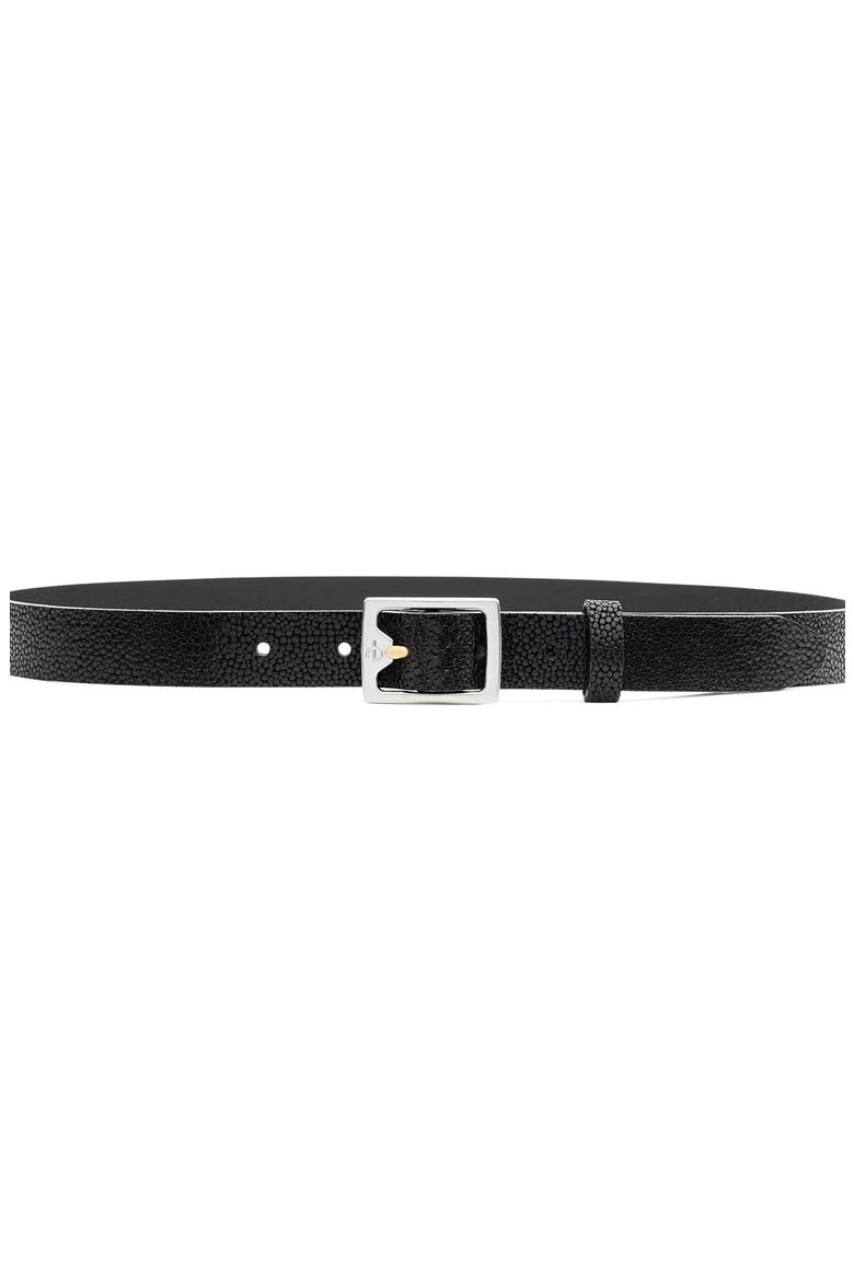 Boyfriend 2.0 Textured Leather Belt, Main, color, BLACK