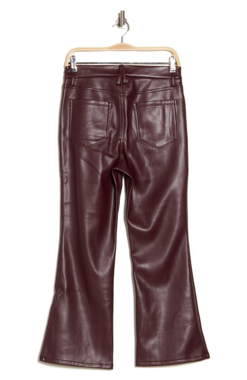 GOOD AMERICAN GOOD AMERICAN GOOD LEGS CROP FAUX LEATHER MINI BOOTCUT PANTS