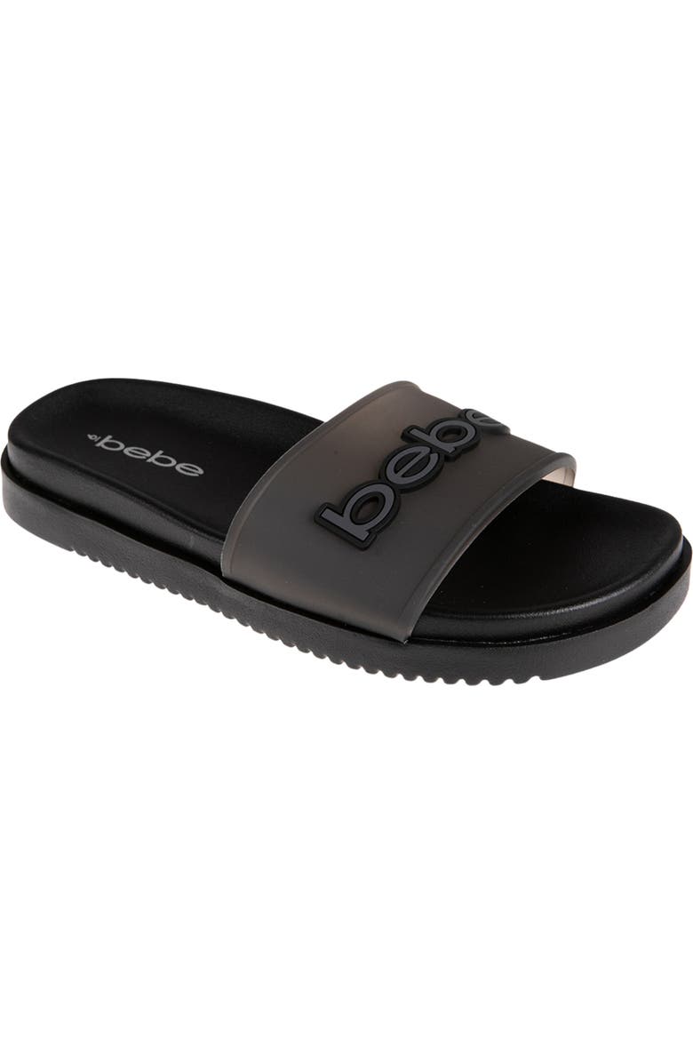 bebe Translucent Slide Sandal, Main, color,