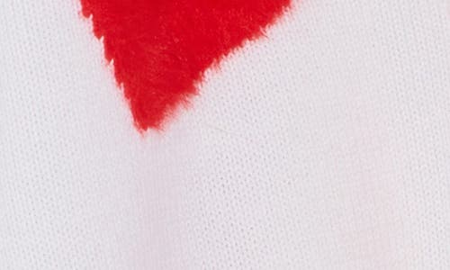 Alice And Olivia Bradley Cardigan In Soft White/bright Ruby