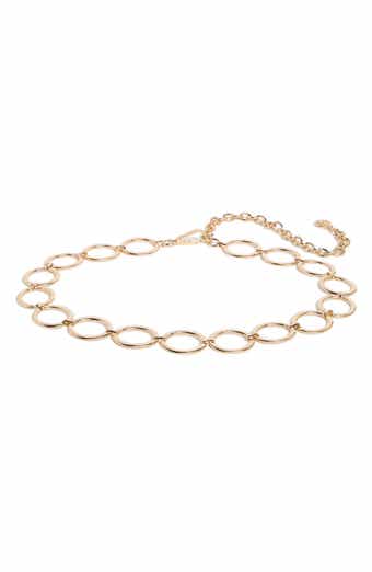 Steve Madden Oversize Oval Ring Chain Belt