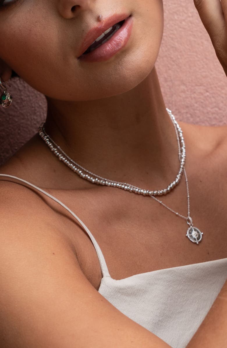 Dower & Hall Small True North Talisman Pendant, Alternate, color, Sterling Silver