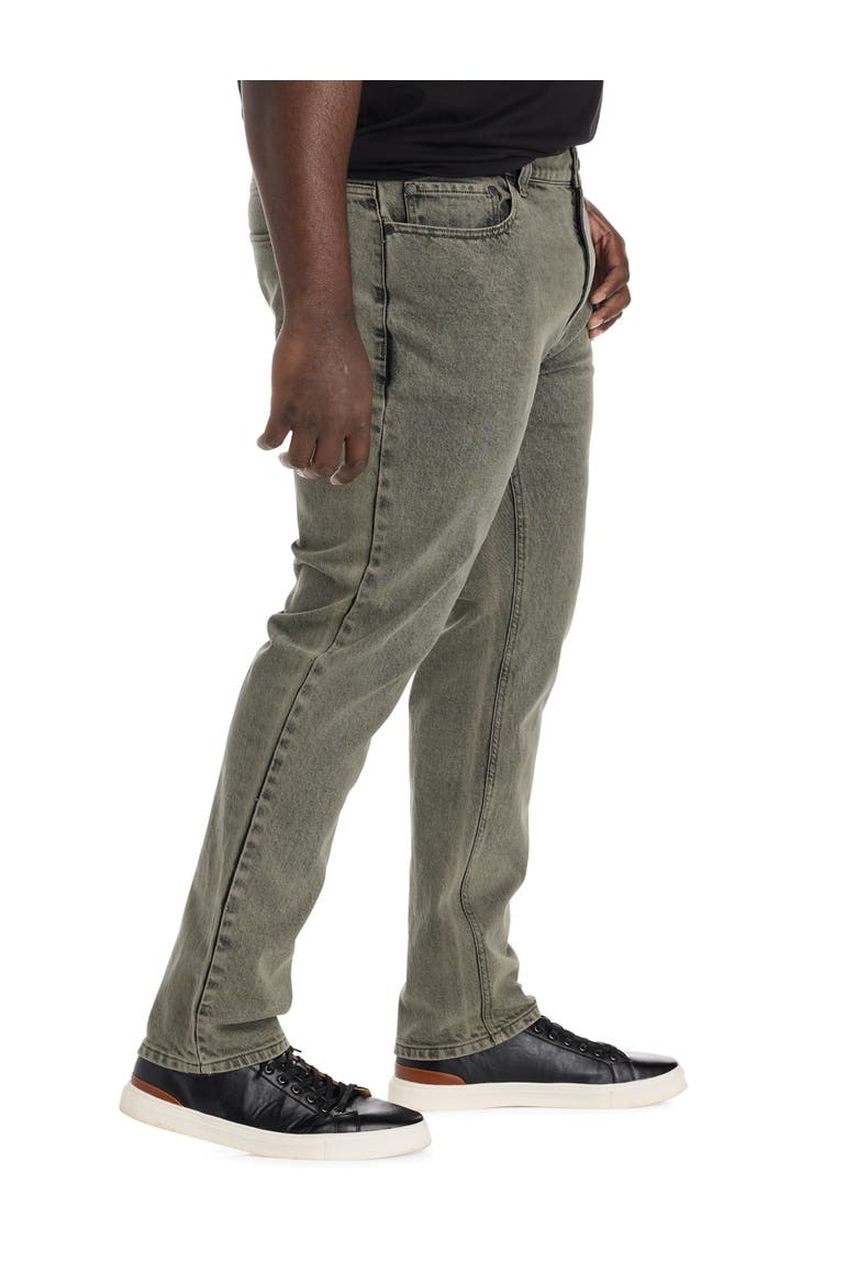 Big & Tall Overdyed Tapered Fit Denim Jeans, Alternate, color, CASTOR OLIVE