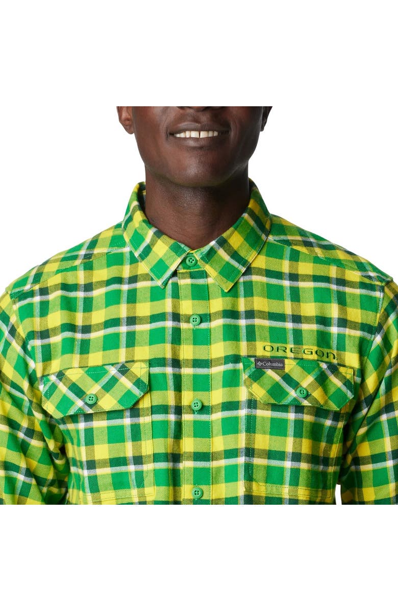 oregon ducks dress shirt Columbia Green Oregon Ducks Flare Gun Flannel Long Sleeve Shirt