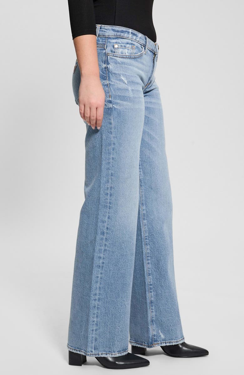 GUESS Low Rise Distressed Slouchy Straight Leg Jeans, Alternate, color, 