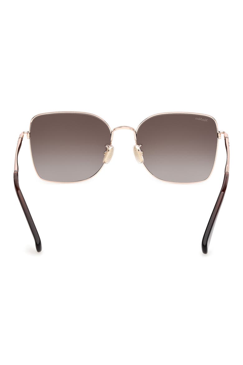 58mm Square Sunglasses, Alternate, color, ROSE GOLD / GRADIENT BROWN