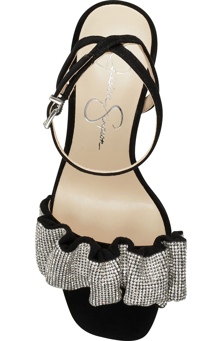 Jessica Simpson Owina Ruched Crystal Strap Sandal, Alternate, color,