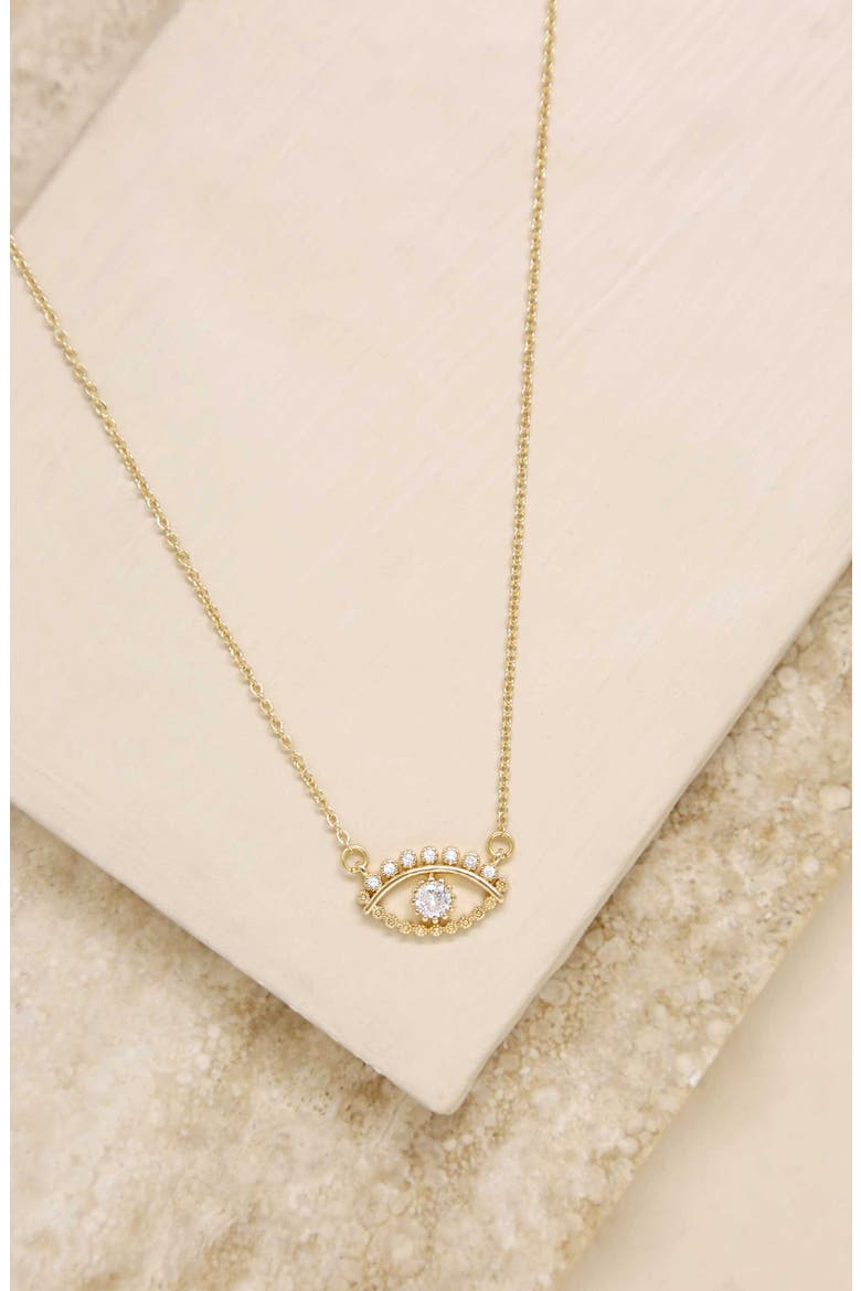 Evil Eye Pendant Necklace, Alternate, color, GOLD