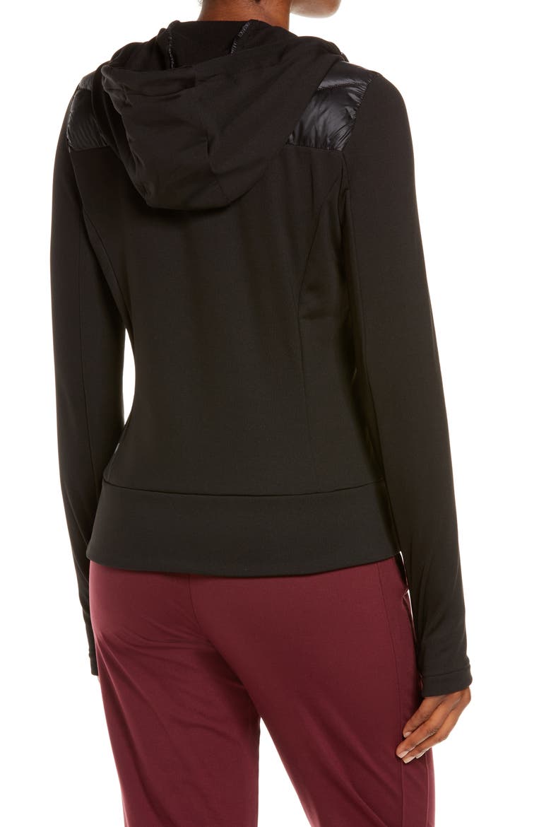 Hooded Hybrid Running Jacket, Alternate, color, BLACK