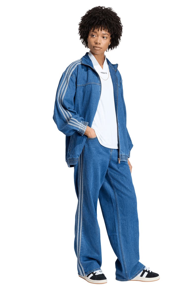 Firebird Denim Track Jacket, Alternate, color, MEDIUM VINTAGE DENIM