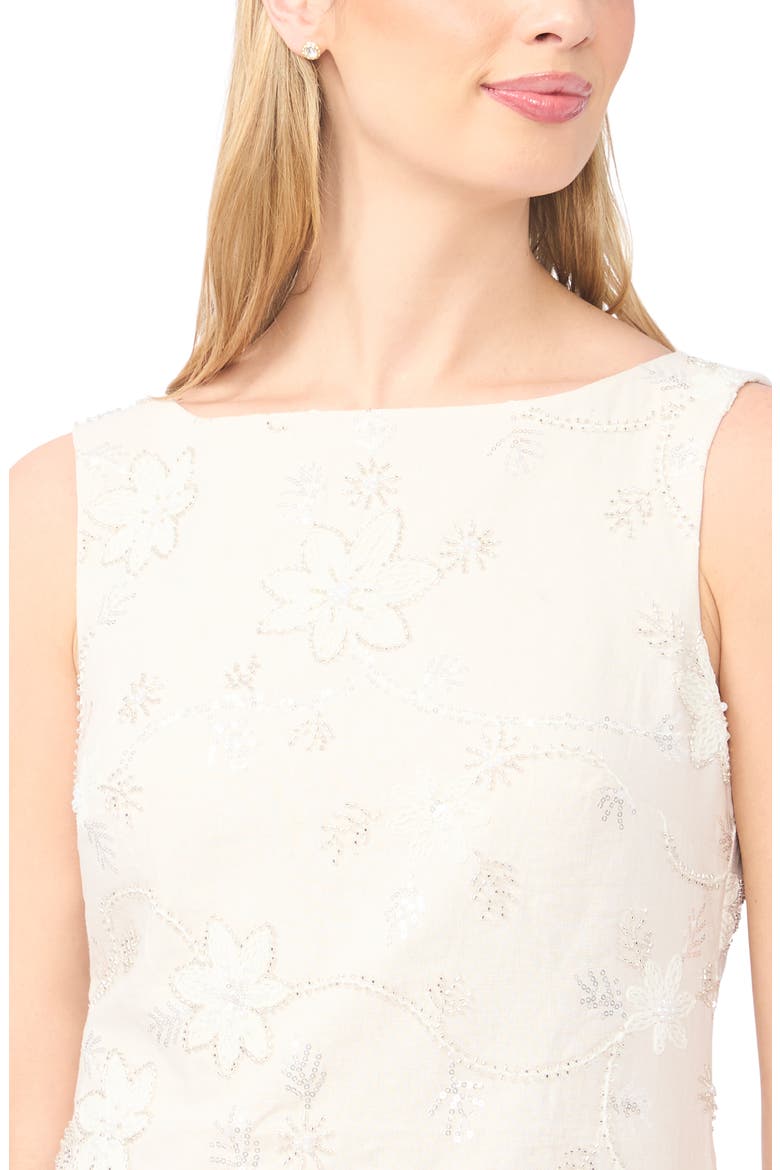 Haylee Beaded Flower Minidress, Alternate, color, NEW IVORY