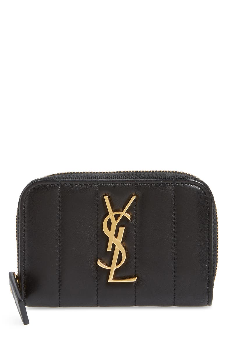 Vicky Zip Around Card Wallet, Main, color, NOIR